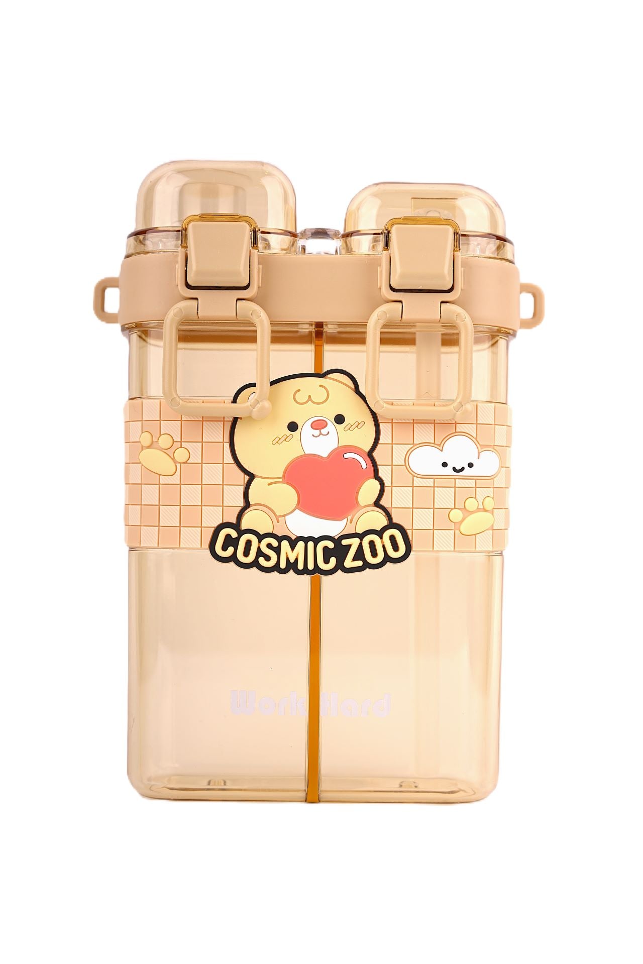 Cosmic Zoo Bear Dual-Compartment Water Bottle – Cute and Practical Design